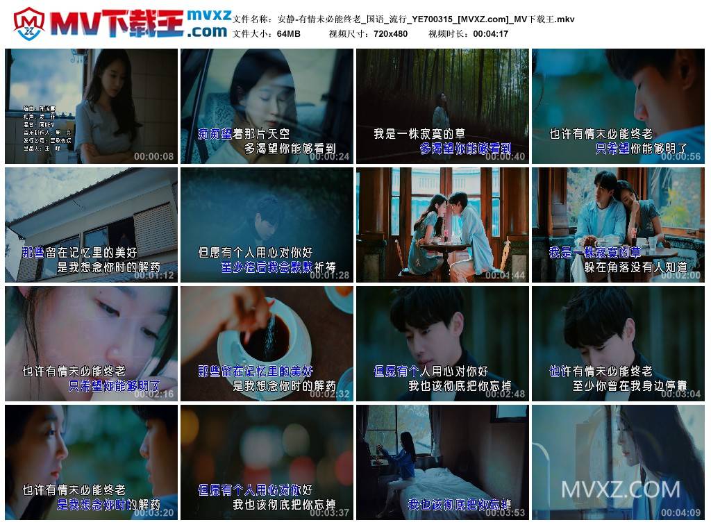 安静-有情未必能终老_国语_流行_YE700315